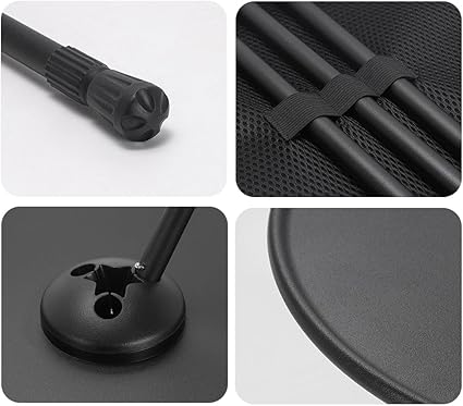 Round Foldable Camping Table Two Level Adjustment Aluminum Alloy Portable