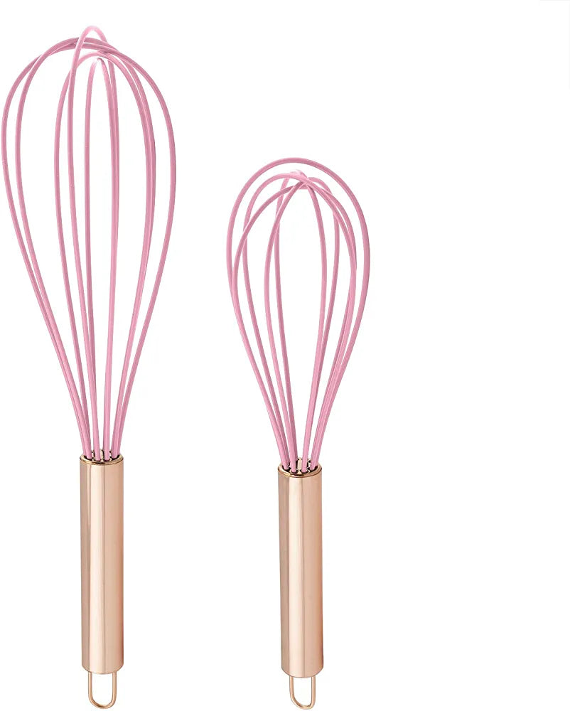 Silicone Whisk  With Gold Handle
