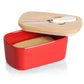 MHome Ceramic Butter Dish with Bamboo Lid and Stainless Steel Knife