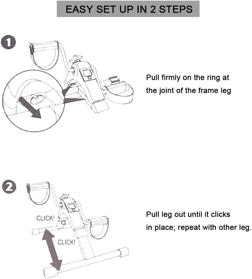 MSportz Mini Pedal Exerciser – Portable Home Fitness Cycle with LCD Display
