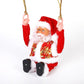 Flying Somersault Santa Claus Hanging Ornament, Musical Parachute Christmas Decoration