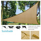 MHome Sunshade Net Triangular UV Protection, For Outdoor Patio, Garden Gazebo, Pool Decks-Various Options