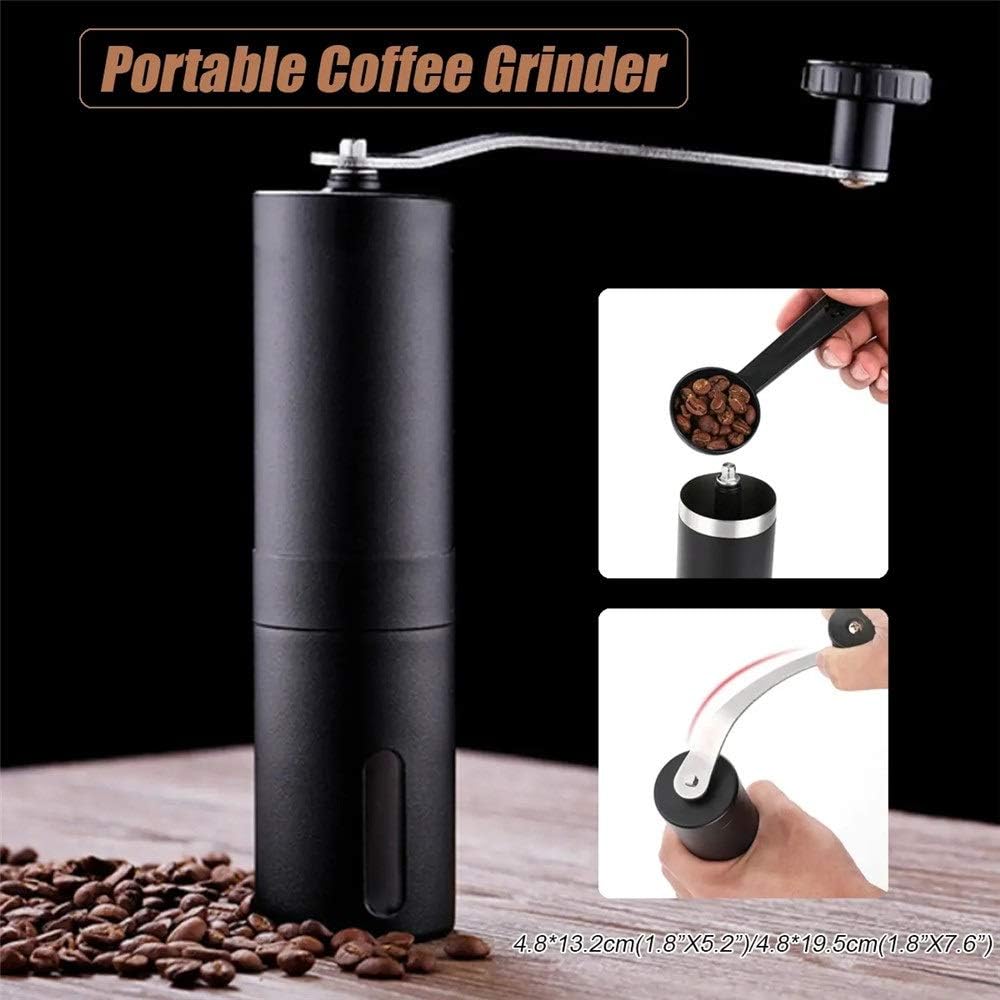 Portable Manual Coffee Grinder – Conical Ceramic Burr Hand Mill for Coffee Beans, Spices & More