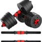 Pro-Sportz 30 kg Adjustable Dumbbell & Barbell Set: Home Gym Combo with Connecting Rod and Non-Slip Handles