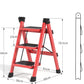 MHome Aluminium Folding Step Ladder – 3 Step Portable Lightweight Ladder