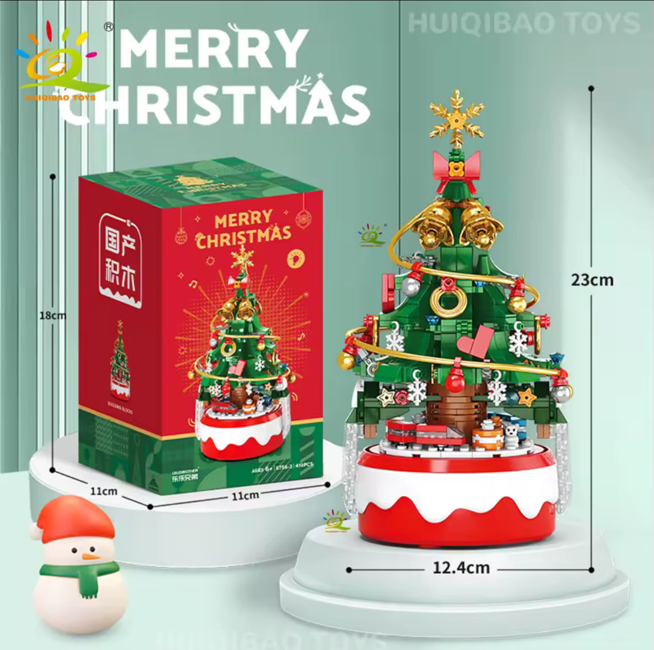 Children’s Mini Christmas Tree Music Box – DIY Micro Building Bricks