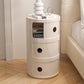 MHome 3 Tier Rounded Cabinet – Detachable Round Nightstand & Lightweight End Table with Storage