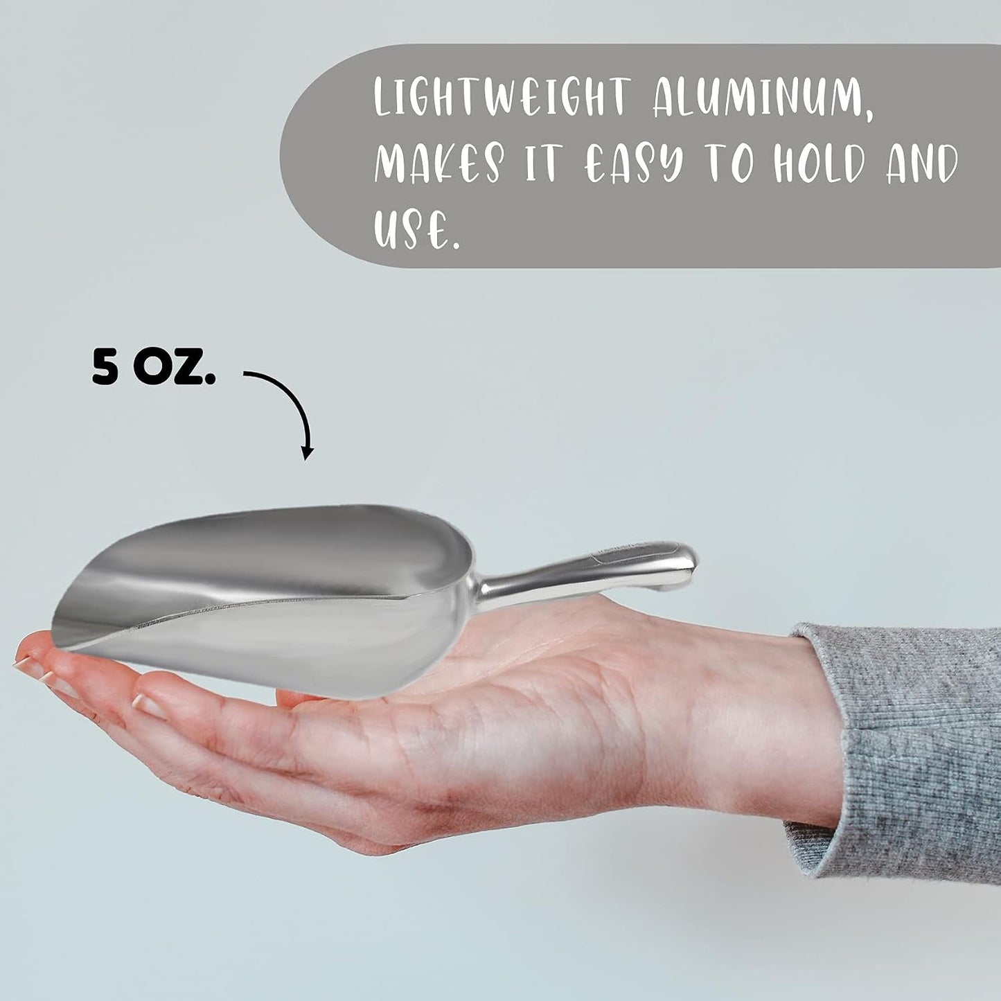 Stainless Steel Ice Scoop | Heavy-Duty Food & Ice Scoop