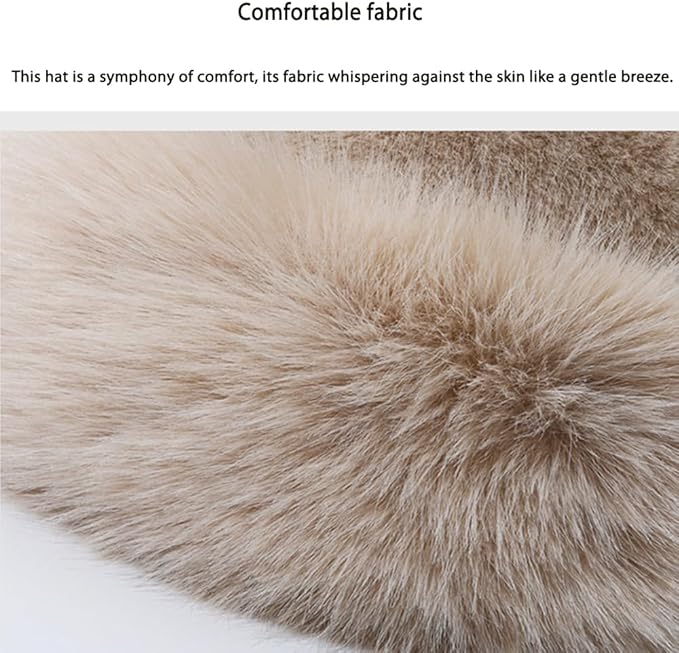 Fluffy Faux Fur Russian Hat for Women – Winter Warm Plush Hat