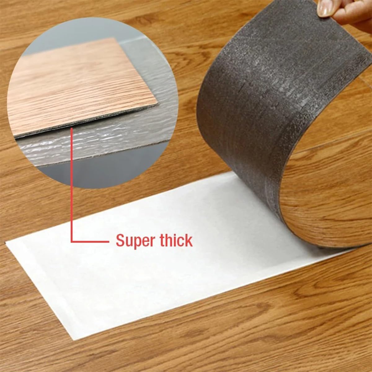 36PCS Self-Adhesive Vinyl Floor Tiles Wood Look Waterproof 91.4×15.2cm