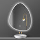MHome Teardrop LED Wall Mirror with 3-Colour Adjustable Lighting