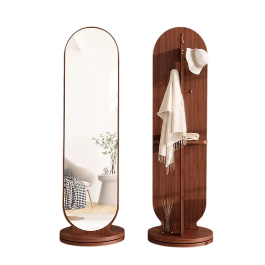 MHome Beauty Rotating Full-Length Mirror With Hidden Storage