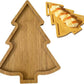 Santa Tree Shape Plate for Food Appetizers Desserts