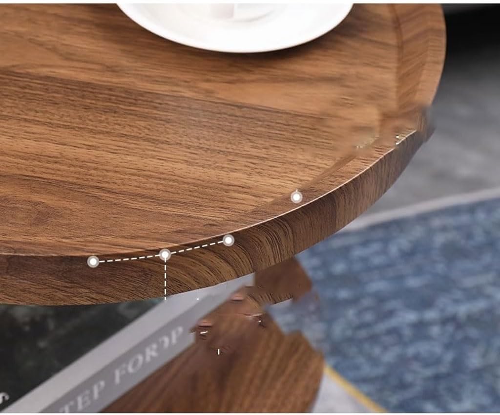 MFurn 3-Layer Round Sofa Side Table Coffee Table for Living Room and Bedroom