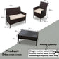MFurn Tiny Inspired 4 Piece Rattan Garden Furniture Set With Cushions And Glass Table