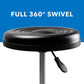 MFurn Adjustable Rolling Stool with Wheels