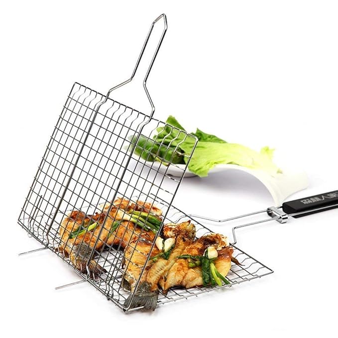 BBQ Grilling Basket with Removable Handle