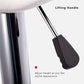 MFURN Adjustable Bar Stool PU Leather Swivel 62–83cm Black