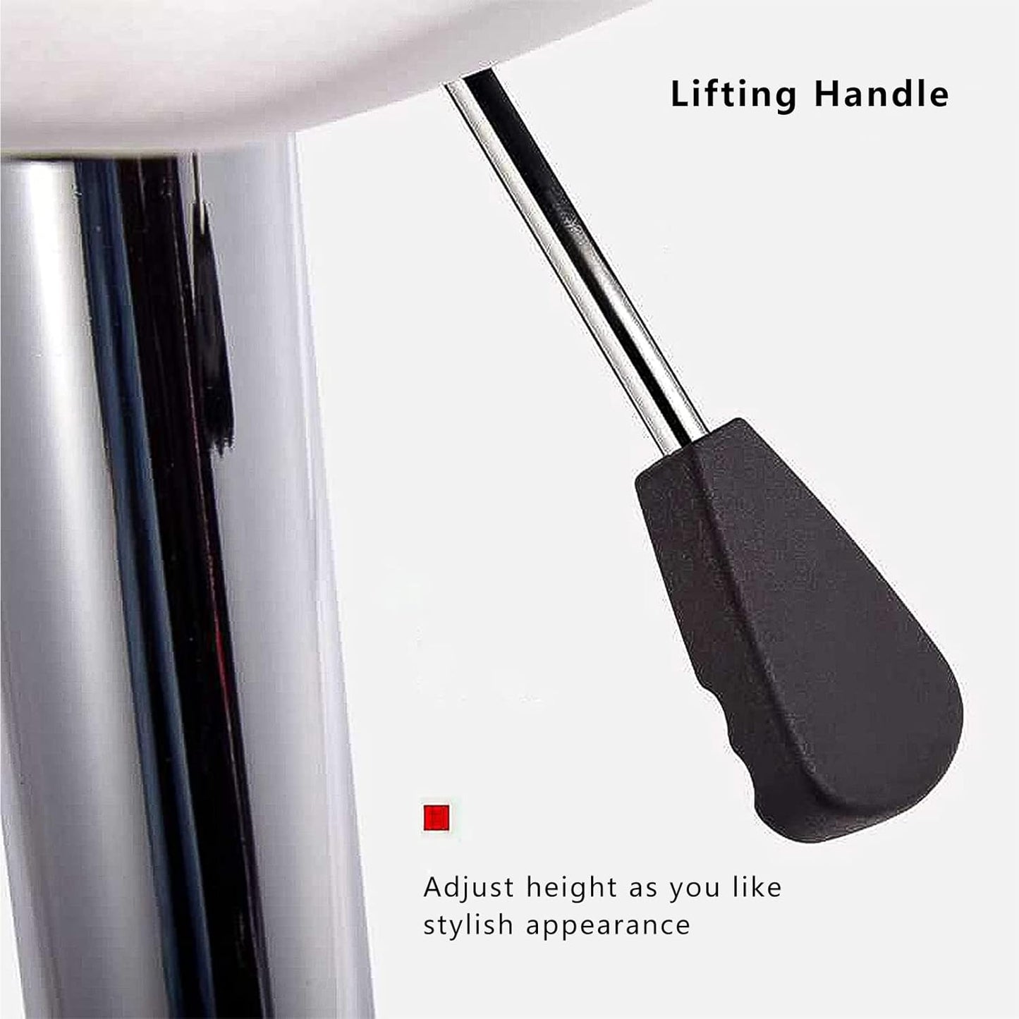 MFURN Adjustable Bar Stool PU Leather Swivel 62–83cm Black