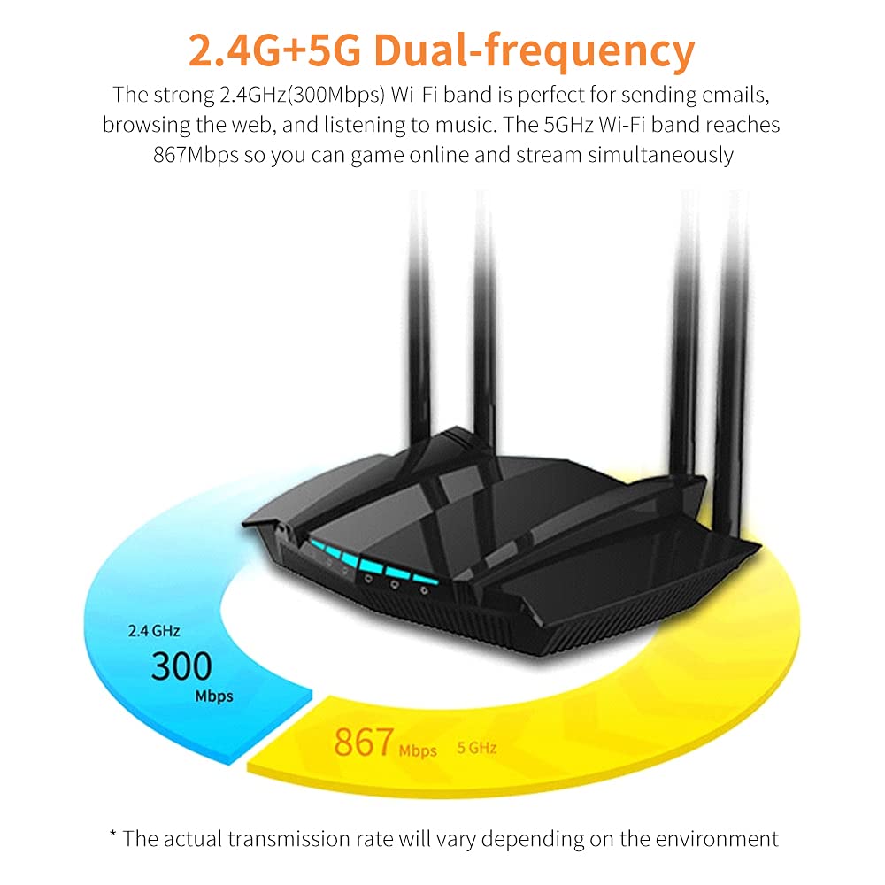 Mega Vrouter LV-AC22 Wireless 1200mbps Wi-Fi Gigabit Router With 4 Antennas ...