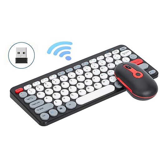 Wireless Computer Keyboard Mouse and Quiet Click