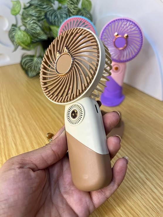 BreezePop™ Mini Fan – 3-Speed Rechargeable Handheld Fan