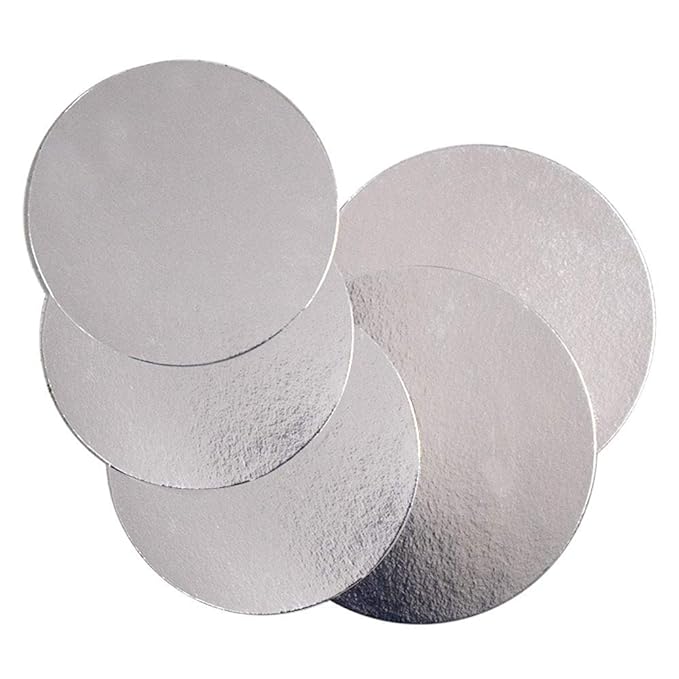 Thin Round Silver Cake Board