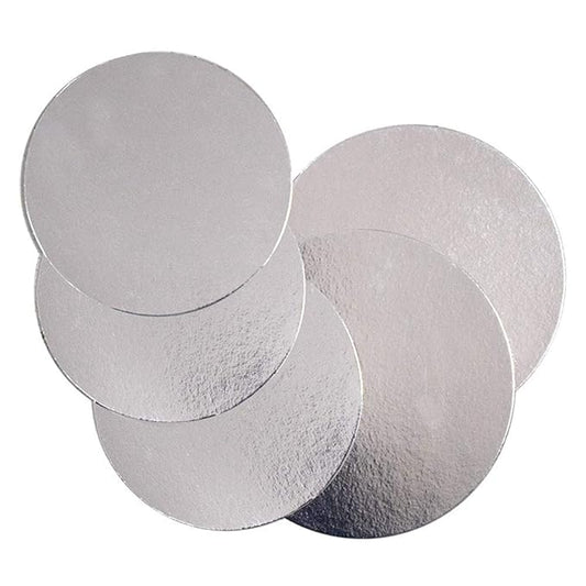 Thin Round Silver Cake Board