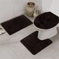 MHome 3-Piece Bathroom Rug Set | Ultra Soft Non-Slip Bath Mats with Toilet Mat & Lid Cover