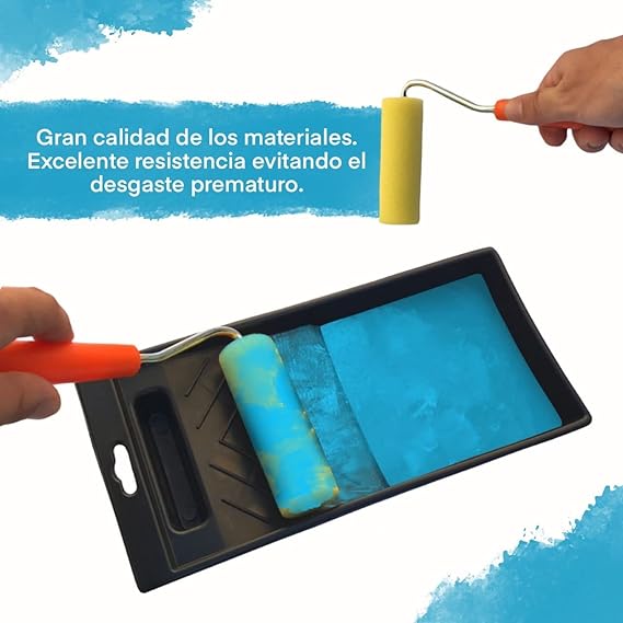 Mini Portable Paint Roller Kit with Tray