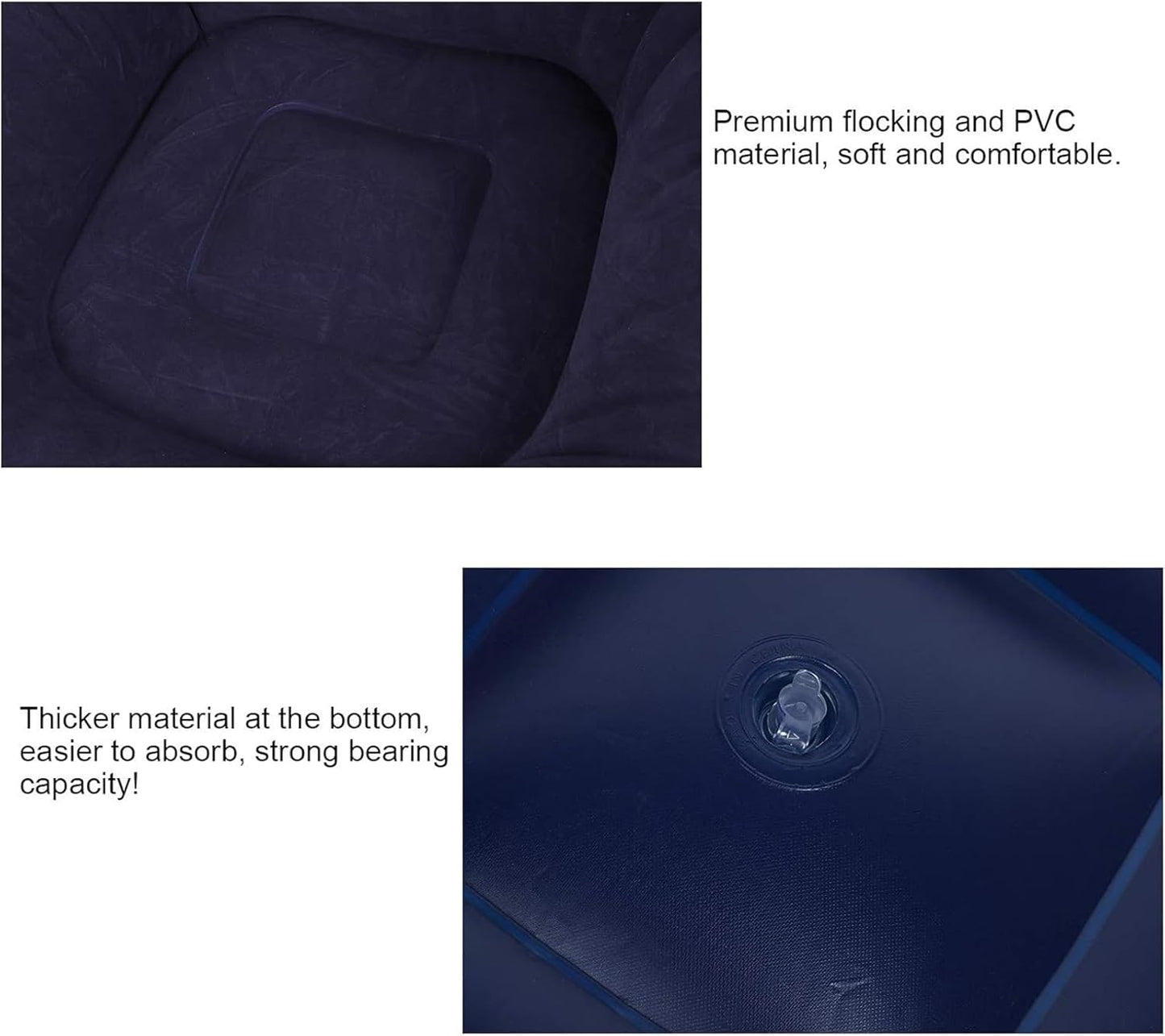 MHome Comfy Inflatable Sofa Chair – Soft Flocked Lounge Seat for Home & Gaming