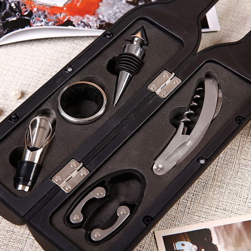 MHome 6-Piece Luxury Wine Accessory Set in Wine Bottle Storage Box