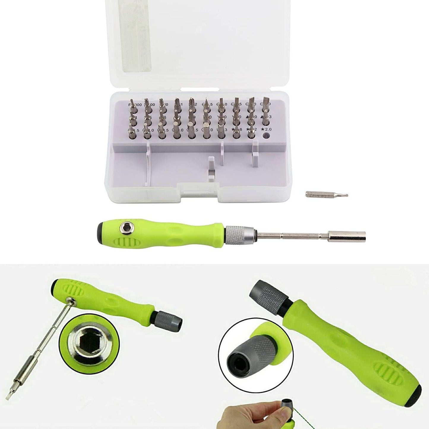 MTech 32-in-1 Mini Precision Screwdriver Set – Magnetic Bits for Electronics