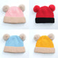 Baby Toddler Warm Fluffy Beanie Hat & Scarf Set – Winter Woolen Cap for Boys & Girls