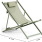 MFurn Folding Beach Chair With Padded Headrest And Storage Pocket