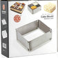 Stainless Steel Adjustable  Square Cake Mold