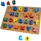 Wooden Alphabet Puzzle Board – Colorful Learning Toy for Toddlers & Preschool Kids