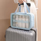 3-Piece Transparent Waterproof Toiletry & Cosmetic Travel Bag Set – Clear Zipper Organiser for Makeup & Essentials
