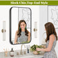 MHome Luxury Wall Mount Mirror 70x50cm – Rectangular Black Metal Frame
