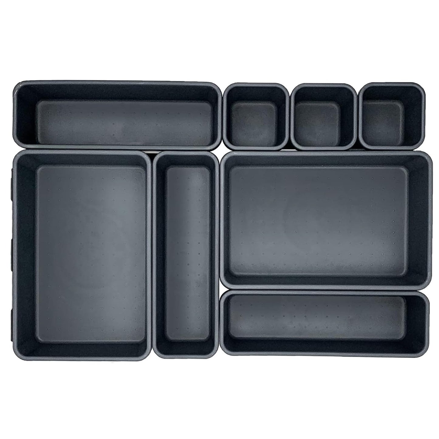 Mhome Interlocking Desk Drawer Organizer Set of 8 – Customizable Storage