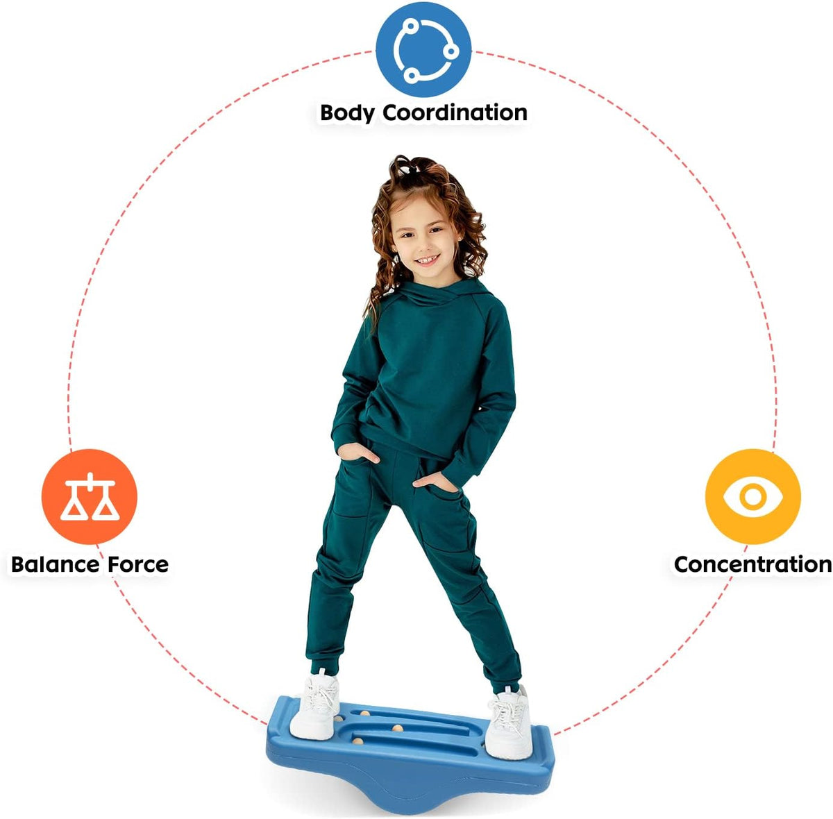 Kids Rocking Seesaw Balance Board, Sensory Training Equipment
