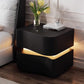 MFurn LED Light 2-Drawer Bedside Table – Modern Wooden Nightstand with Storage