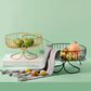 MHOME Metal Fruit Bowl Wrought Iron Basket Modern Kitchen Storage
