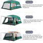 MHome 2-Room 4-6 Person Tunnel Camping Tent with Awning & Built-in Floor