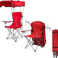 Tent Folding Chair With Sun Canopy – Portable Shade Camping Chair for Outdoor, Beach & Sports - Red Only