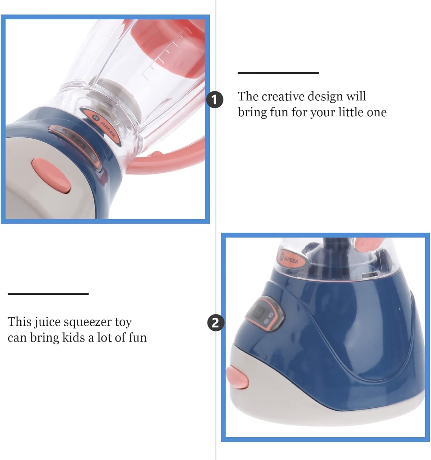 Kids Mini Blender Toy – Realistic Pretend Play Juicer, Educational Kitchen Playset, ABS Material, Preschool Simulation Toy