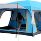 MHome 2-Room 4-6 Person Tunnel Camping Tent with Awning & Built-in Floor