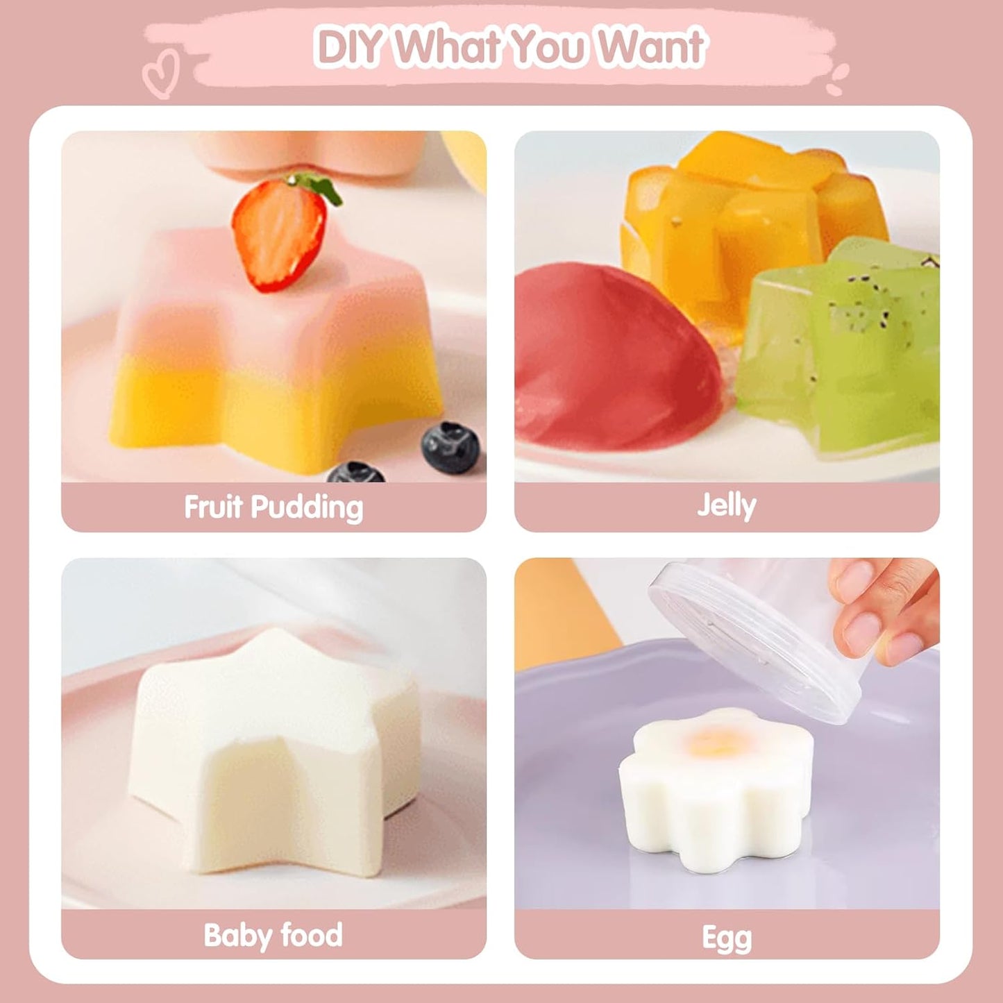 Egg Poacher Cups – 4 Pcs Reusable Egg Molds with Lid & Oil Brush