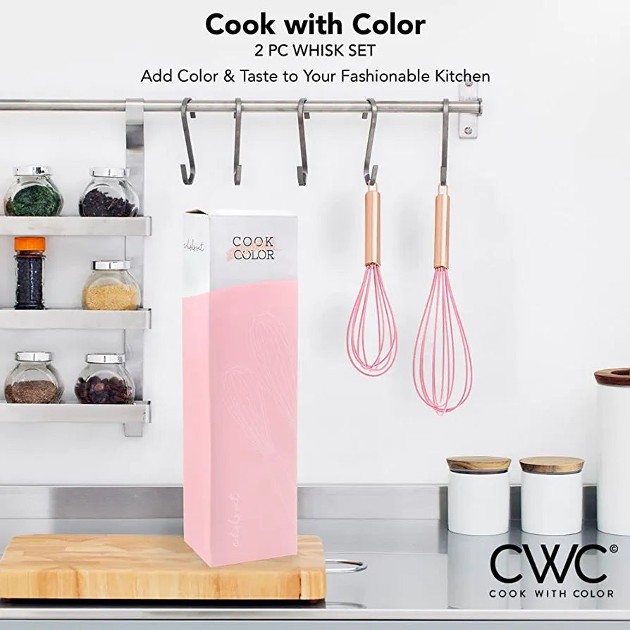 Silicone Whisk  With Gold Handle