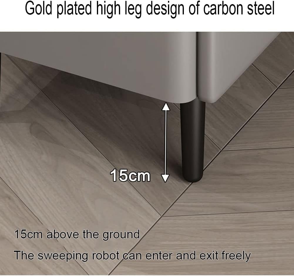 MFurn Smart Wireless Charging Bedside Table With LED Lights - Narrow